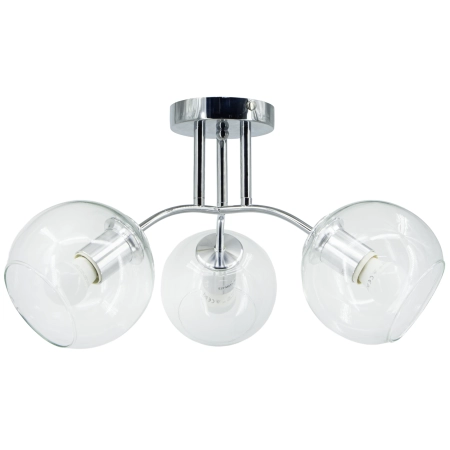 Plafon chromowany szklany 3-punktowy 8084/3 z serii ELBA - Lampy Elem
